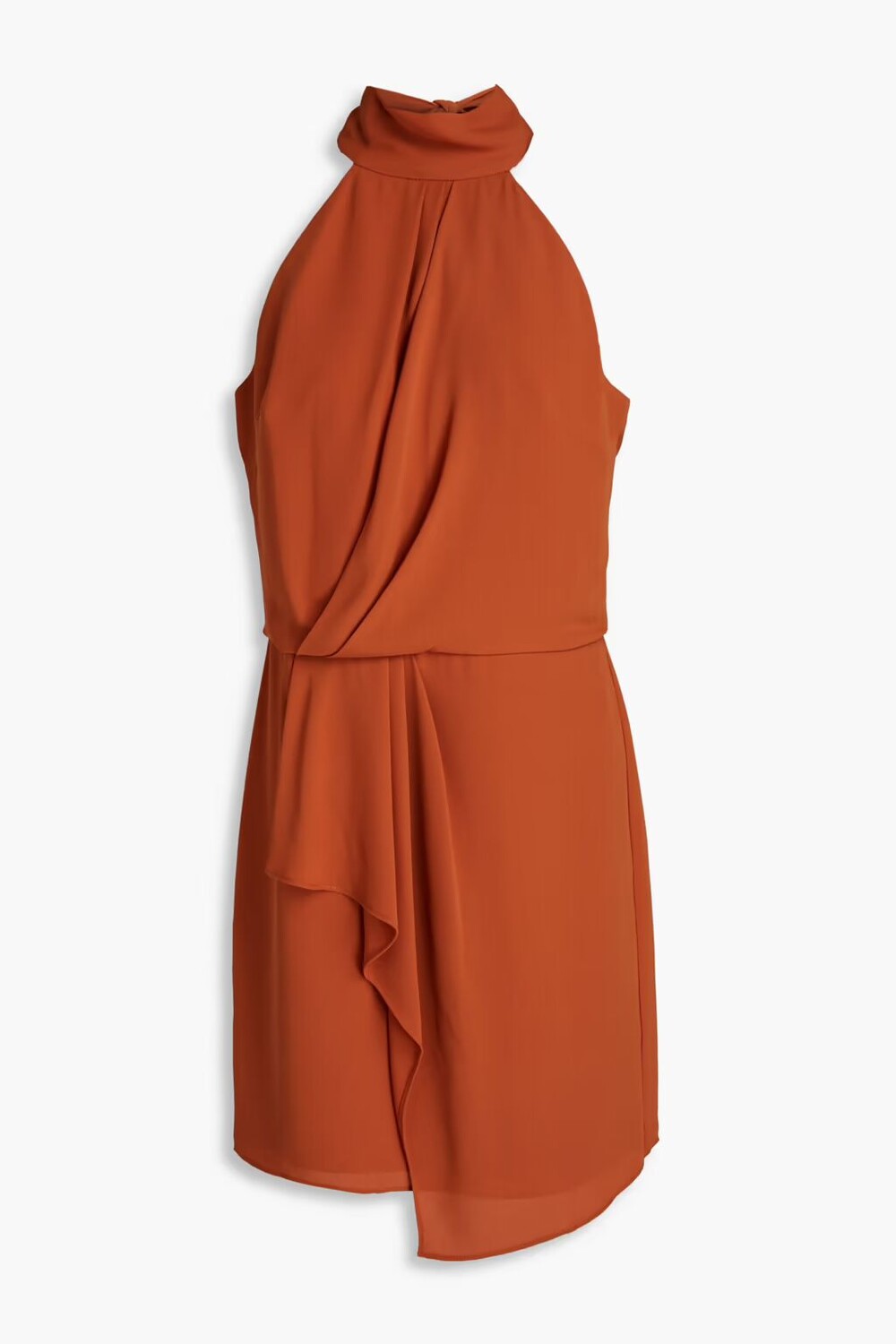 

Платье мини из плиссированного крепа Harlow с драпировкой Halston Heritage, цвет Tan