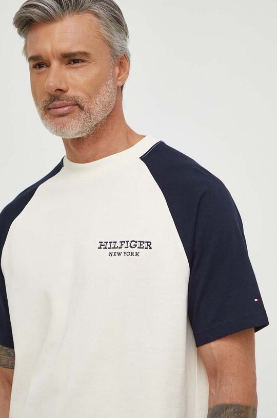 

Хлопковая футболка Tommy Hilfiger, бежевый
