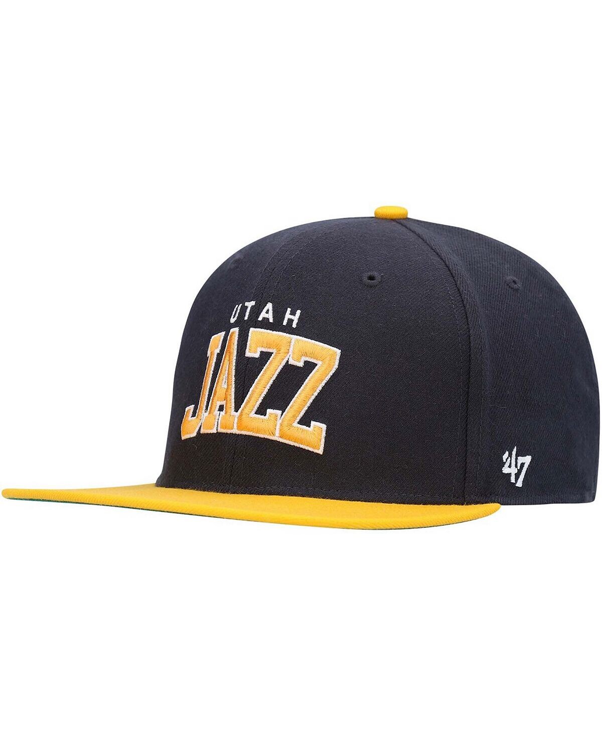 

Мужская темно-синяя кепка Utah Jazz Blockshed Captain Snapback '47 Brand