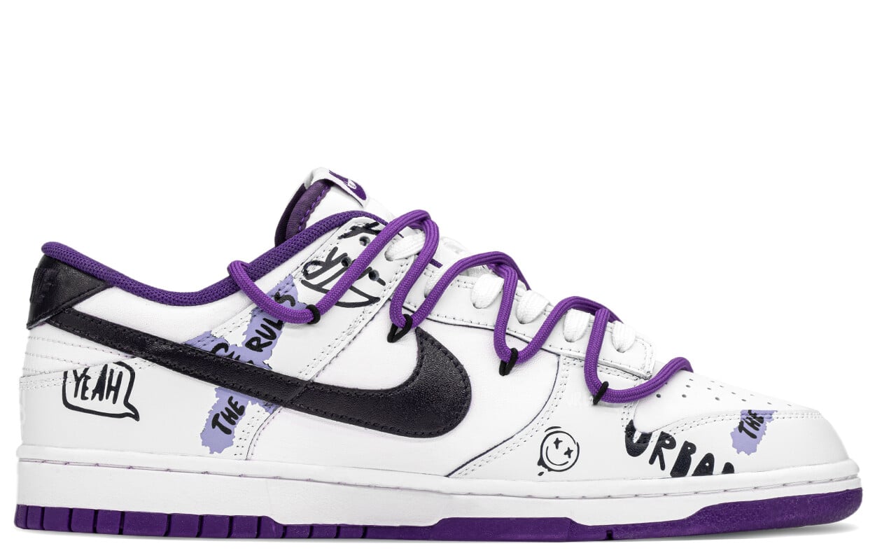 

Мужские кроссовки для скейтбординга Nike Dunk, White/Purple