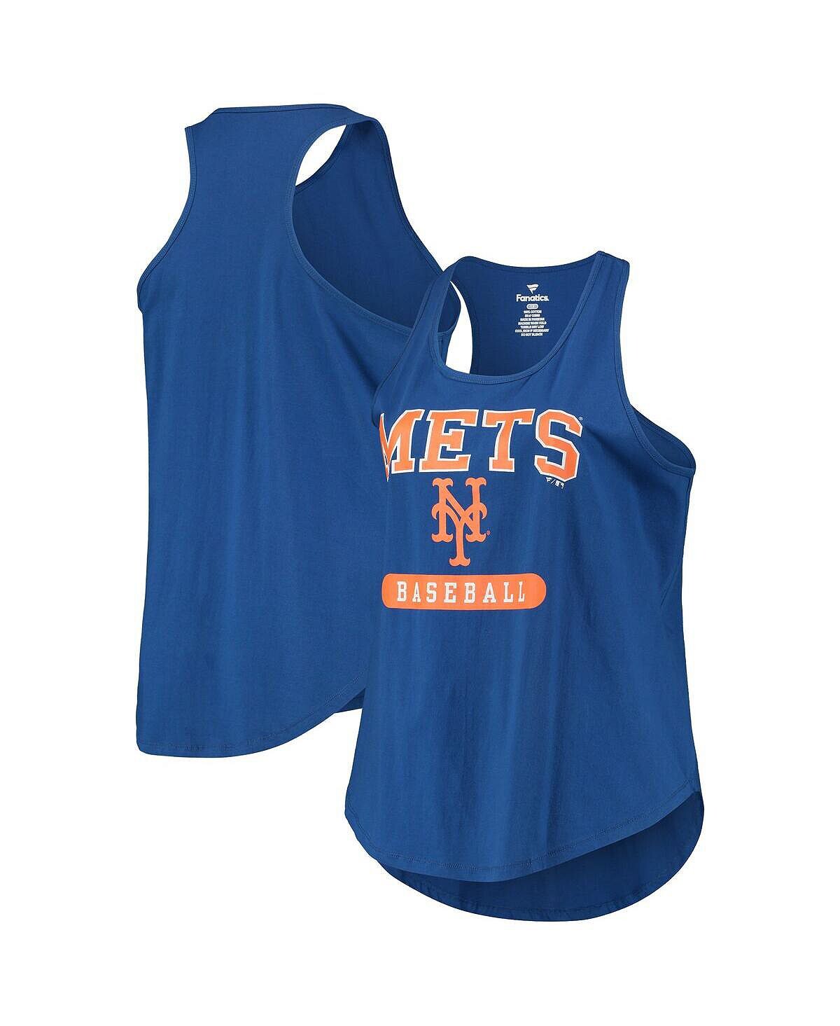 

Женская майка больших размеров Royal New York Mets с борцовской спиной Profile