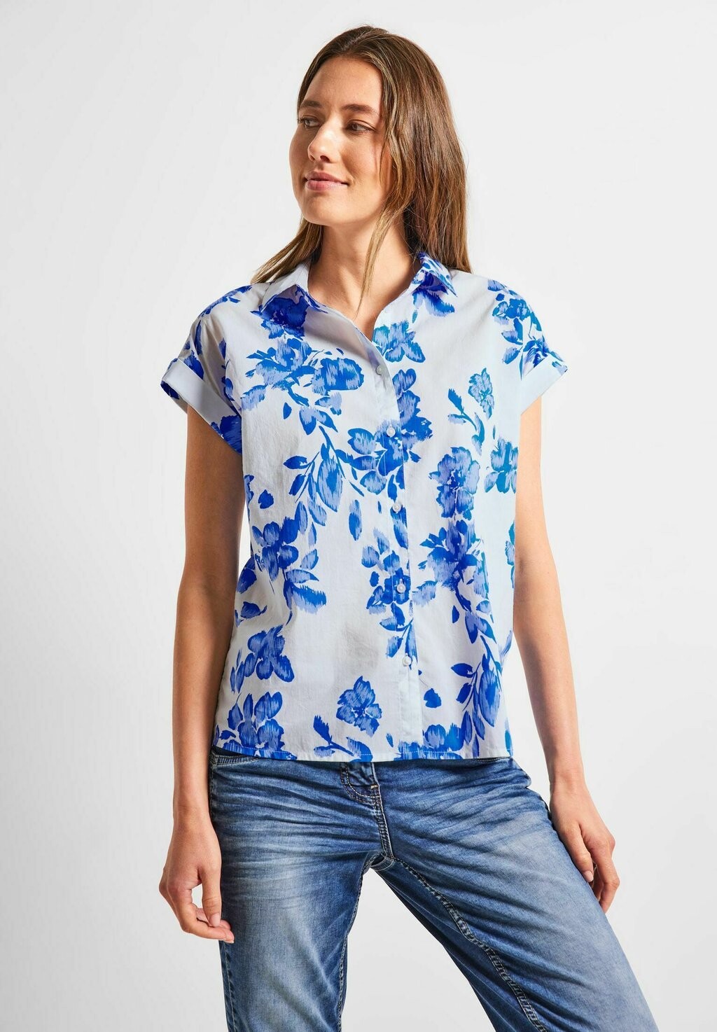 

Блузка-рубашка KURZARM MIT PRINT Cecil, цвет weiß