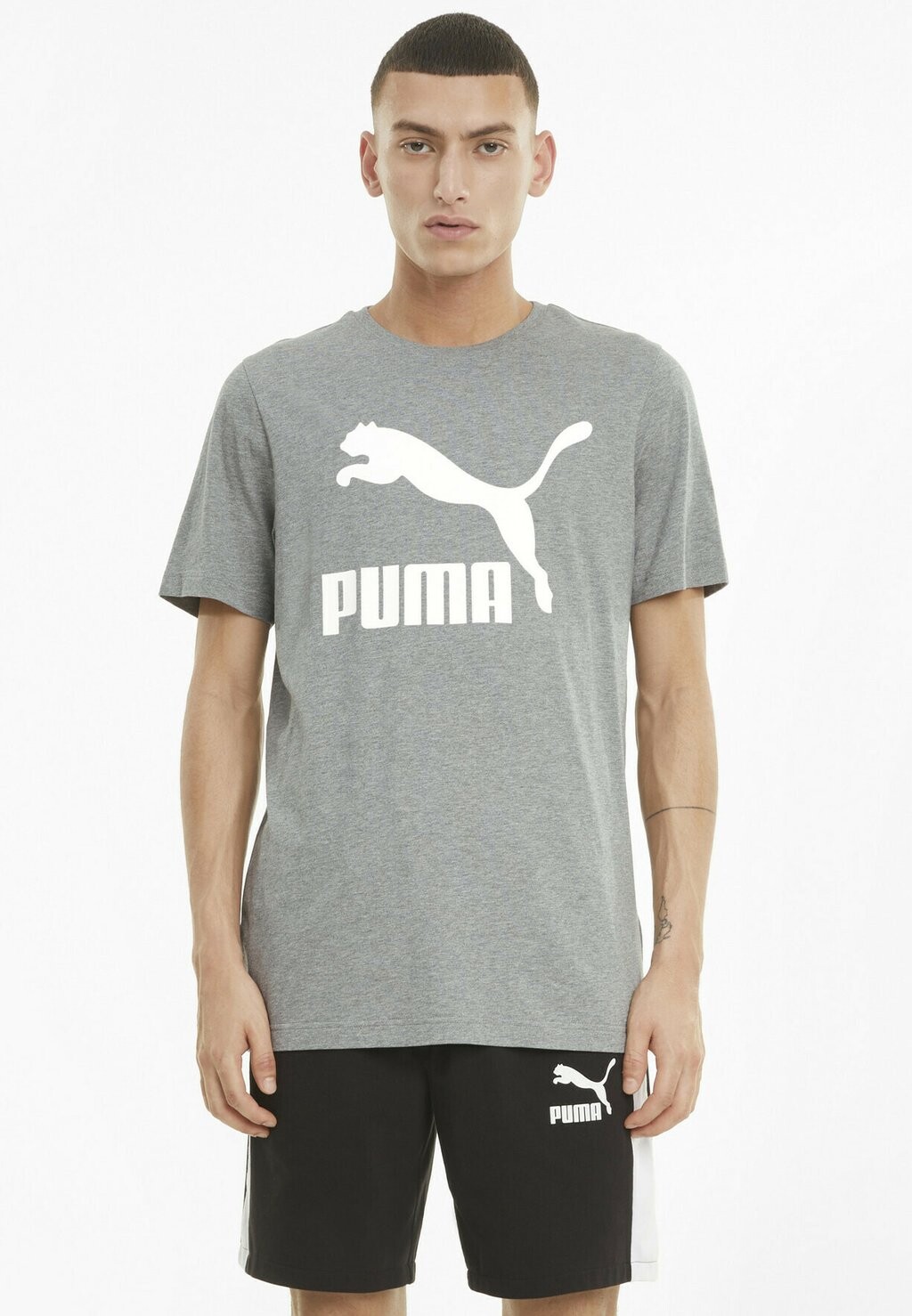 

Футболка с принтом Puma, серый