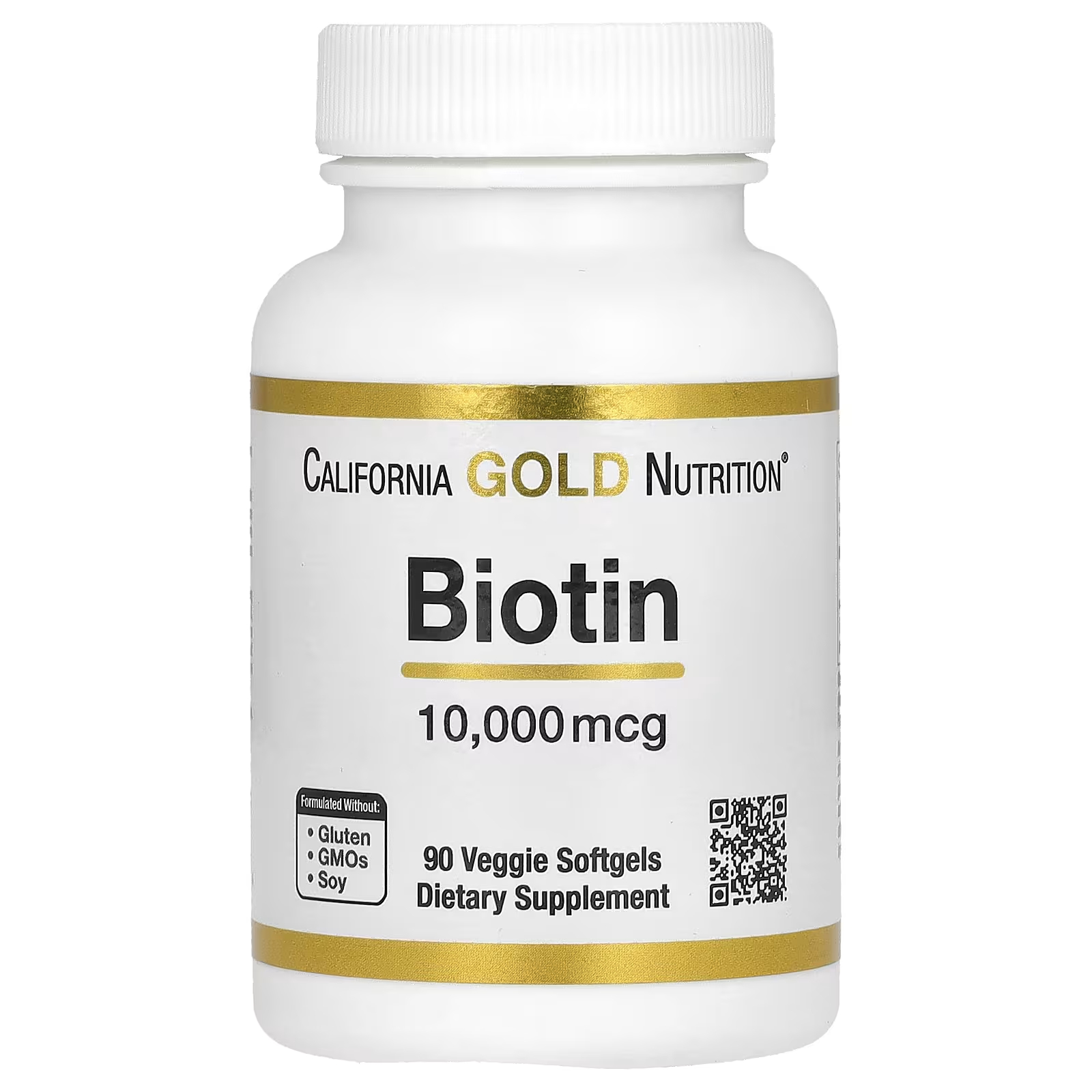 California Gold Nutrition Биотин 10 000 мкг 90 мягких таблеток