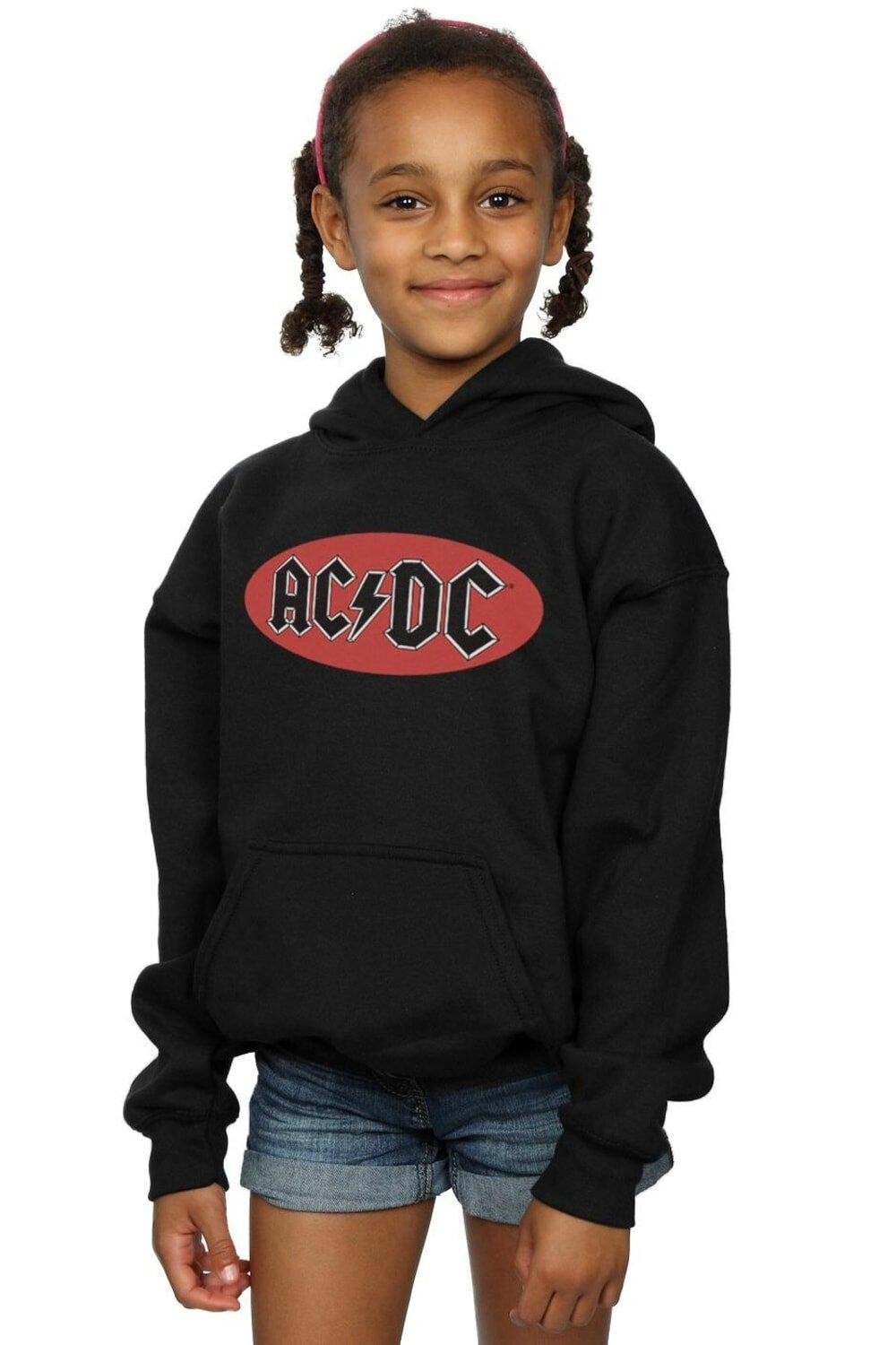 

Толстовка с красным круглым логотипом AC/DC, черный