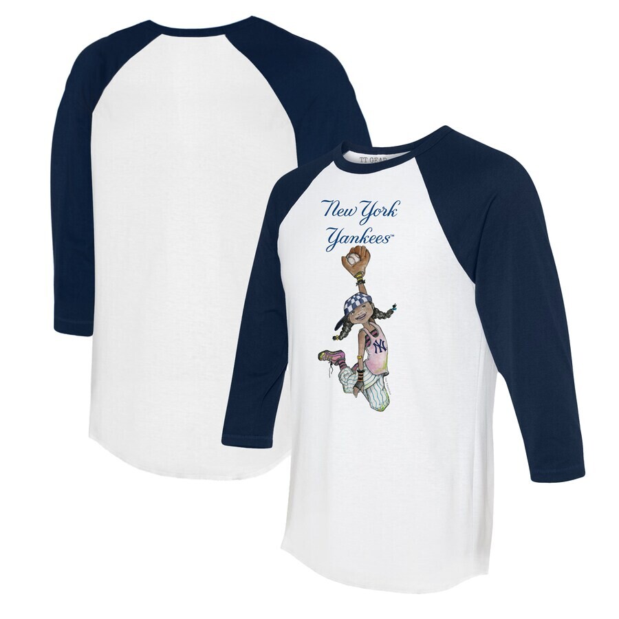 

Футболка с длинным рукавом Tiny Turnip New York Yankees, белый