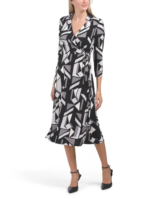 

Платье Matrix с запахом Anne Klein, черный