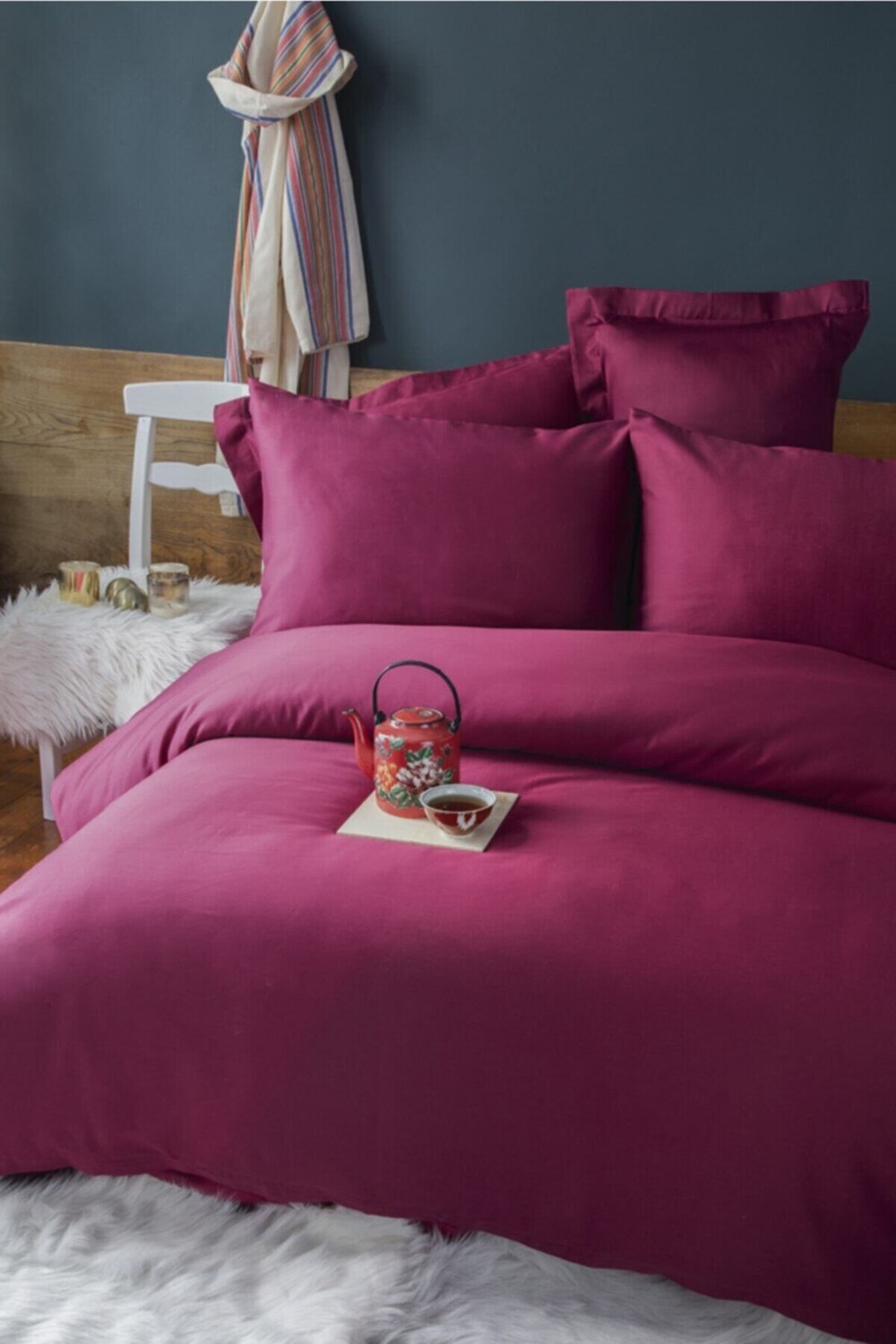 

Комплект пододеяльников двойной Issimo Home, бордовый