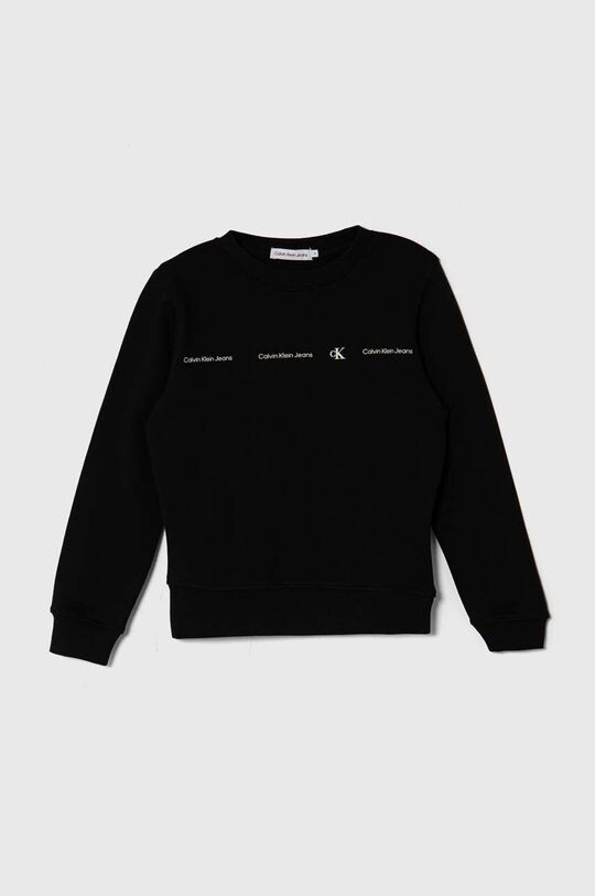 

Детская хлопковая толстовка Calvin Klein Jeans, черный
