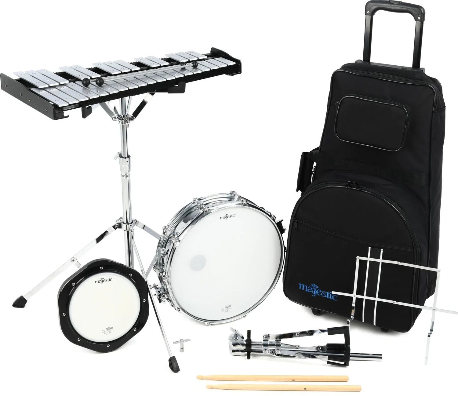 

Учебный комплект Majestic AK1432DP Bell/Snare с сумкой на колесиках