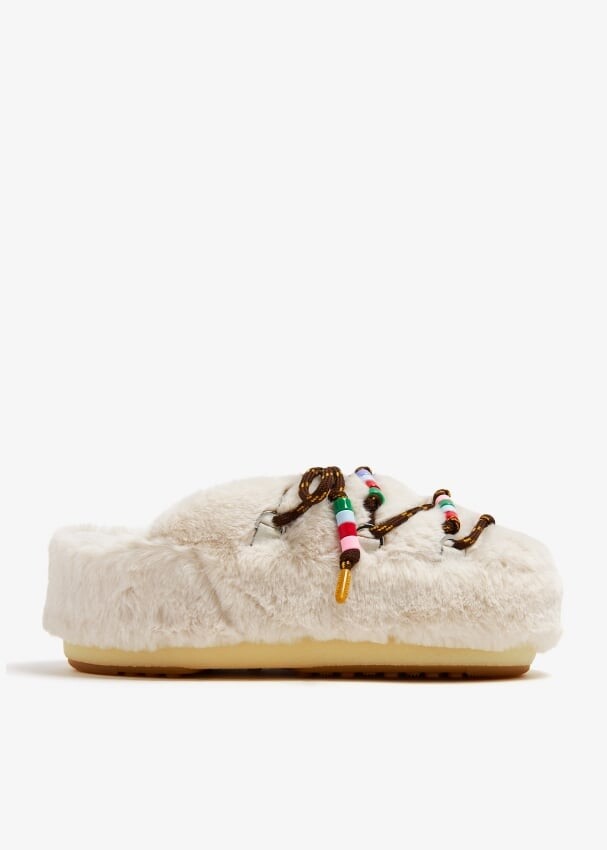 

Мюли Moon Boot Icon Shearling, бежевый