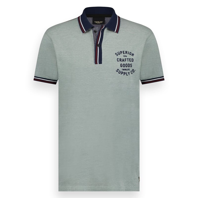 

Поло Twinlife Polo Shirt twinstripe, светло-синий