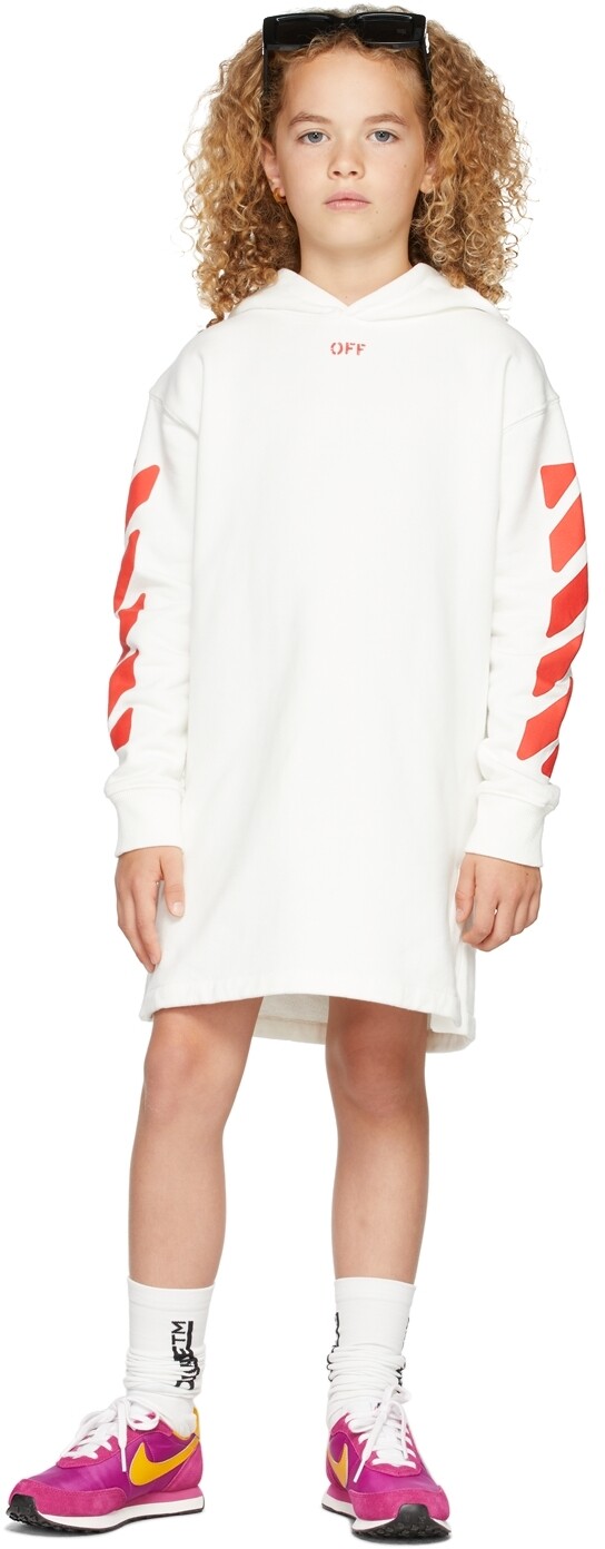 

Off-White Kids Платье-худи с логотипом
