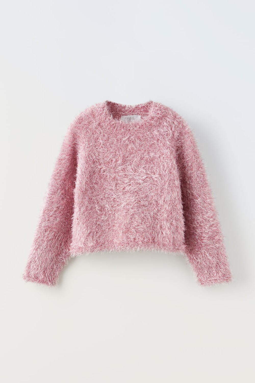 

Свитер из искусственного меха ZARA, розовый