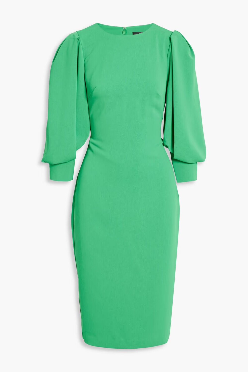 

Платье миди из крепа со сборками Badgley Mischka, зеленый
