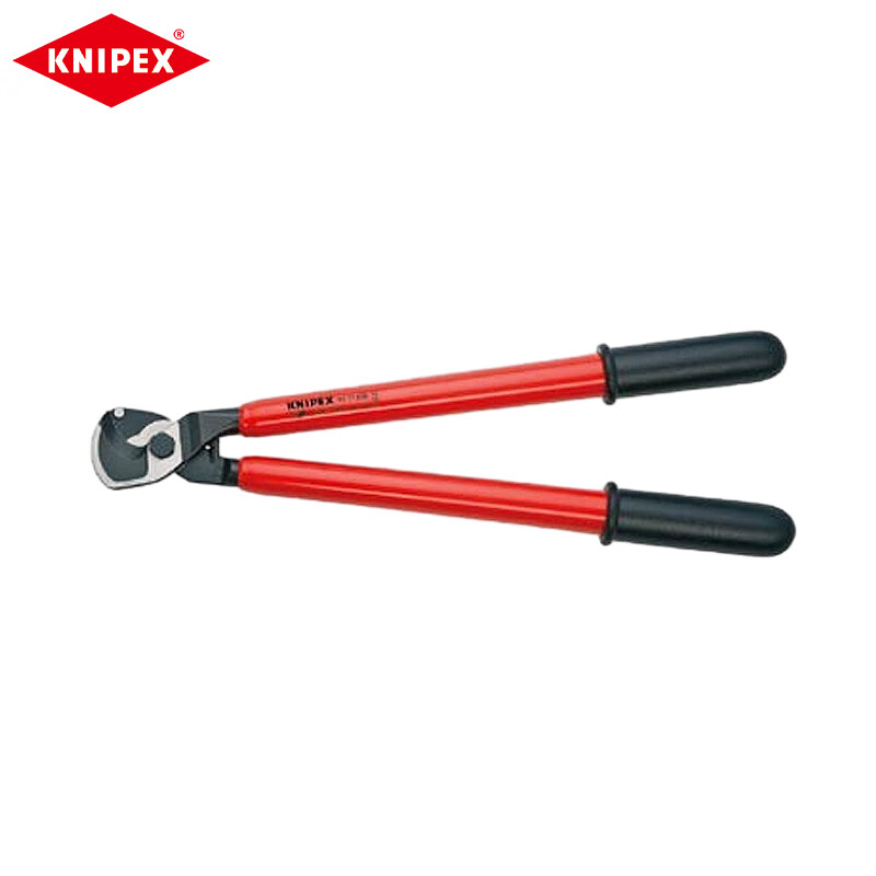 Кусачки для кабеля KNIPEX, 500 мм, изолированная ручка, короткие, одножильные, многожильные, кусачки для медных и алюминиевых кусачек 95 17 500