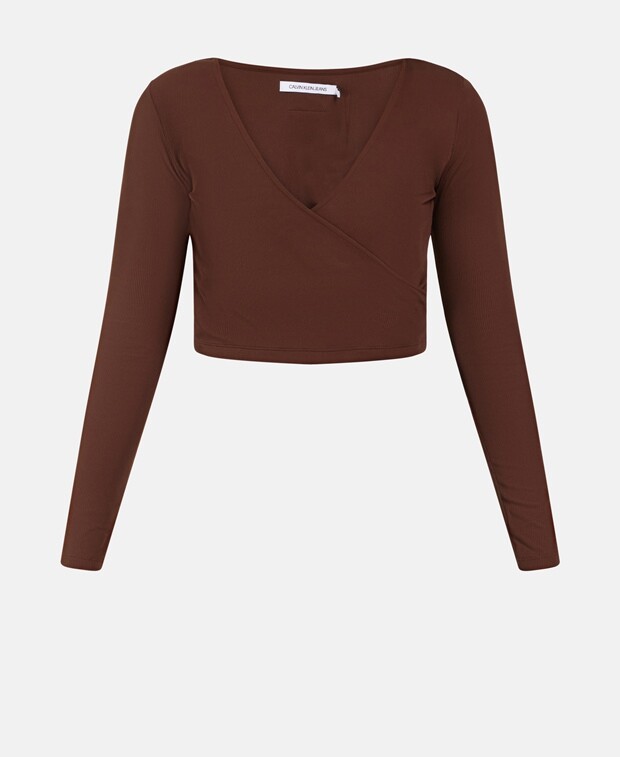 

Топ с длинными рукавами Calvin Klein, тан