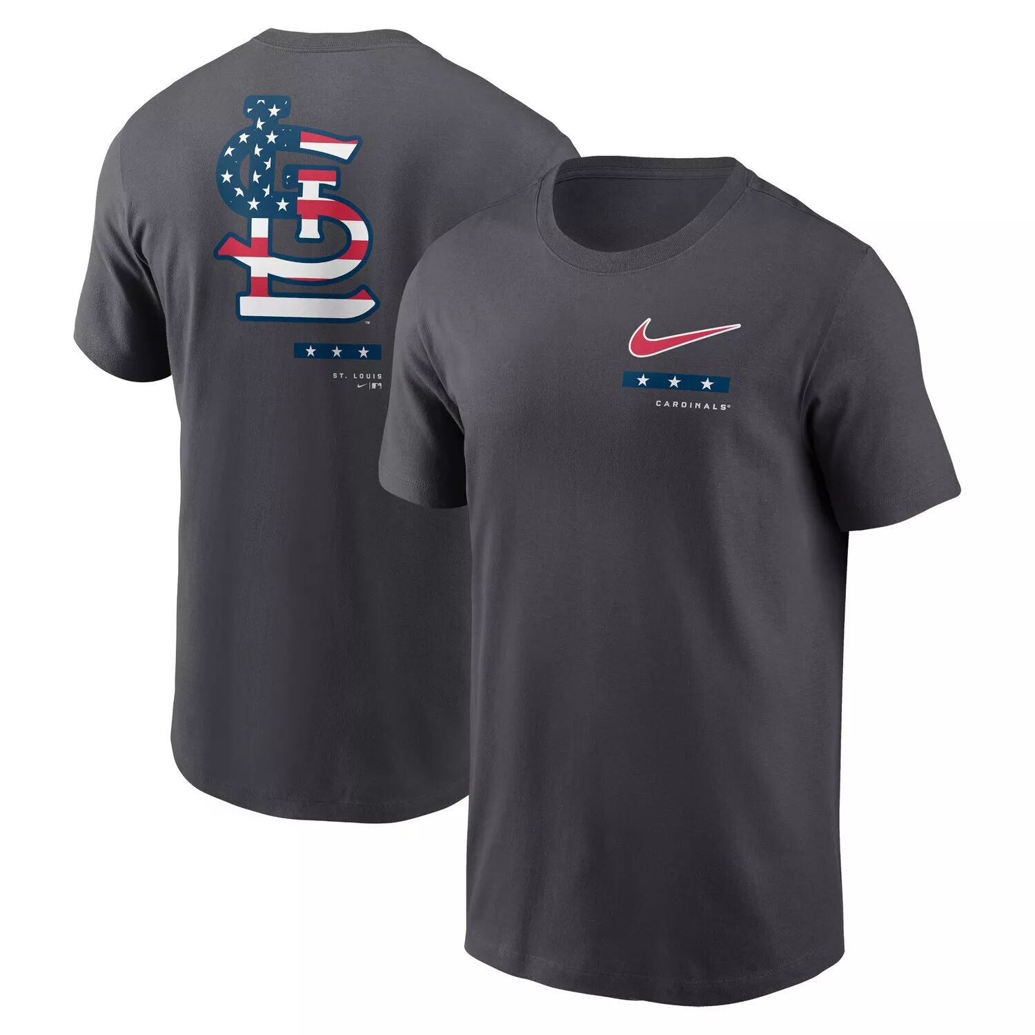 

Мужская футболка Nike антрацитового цвета St. Louis Cardinals Americana