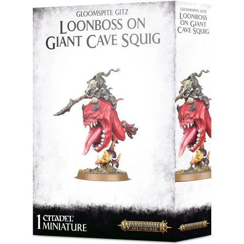 

Миниатюра Games Workshop Warhammer Age of Sigmar: Gloomspite Gitz - Loonboss on Giant Cave Squig