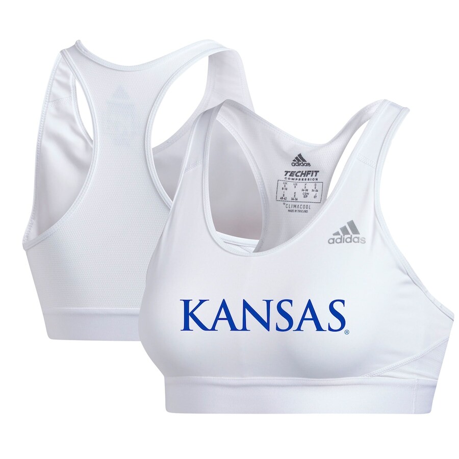 

Спортивный бюстгальтер adidas Kansas Jayhawks, белый