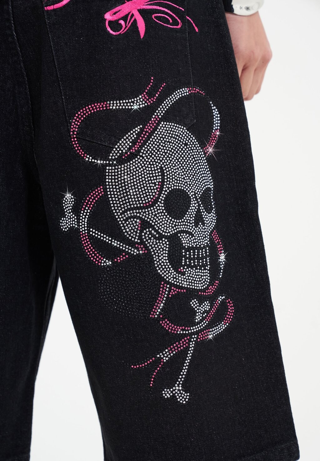

Джинсовые шорты LOVE WRAPPED DIAMANTE Ed Hardy, черный