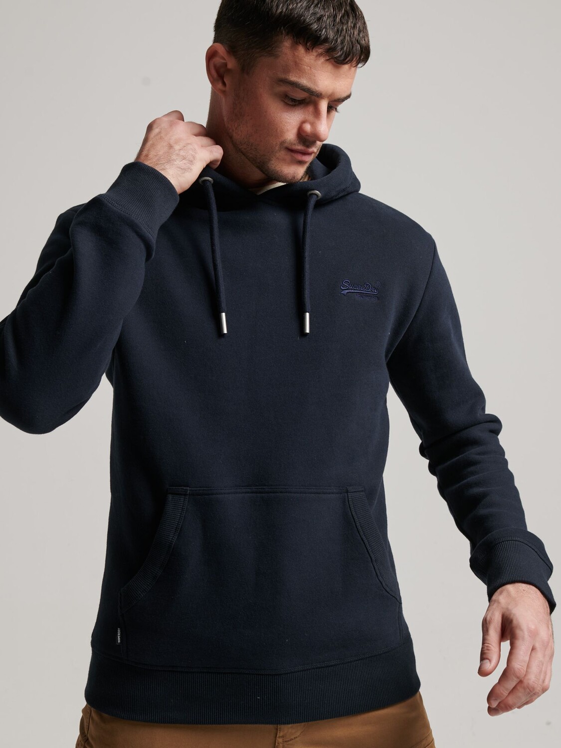 

Толстовка с вышитым логотипом Vintage Superdry, затмение темно-синий
