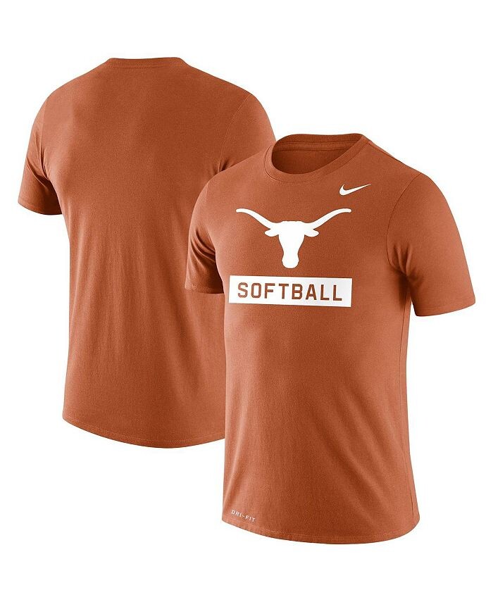 

Мужская футболка Texas Orange Texas Longhorns Softball Drop Legend Performance Nike, оранжевый