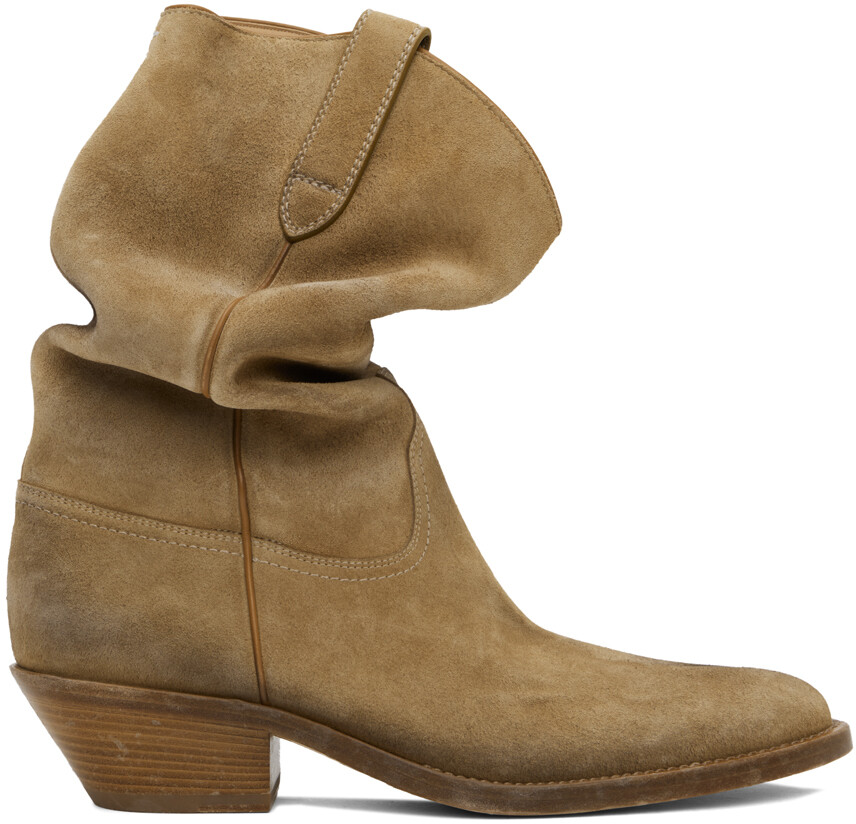 

Бежевые ботинки Tabi Western Maison Margiela