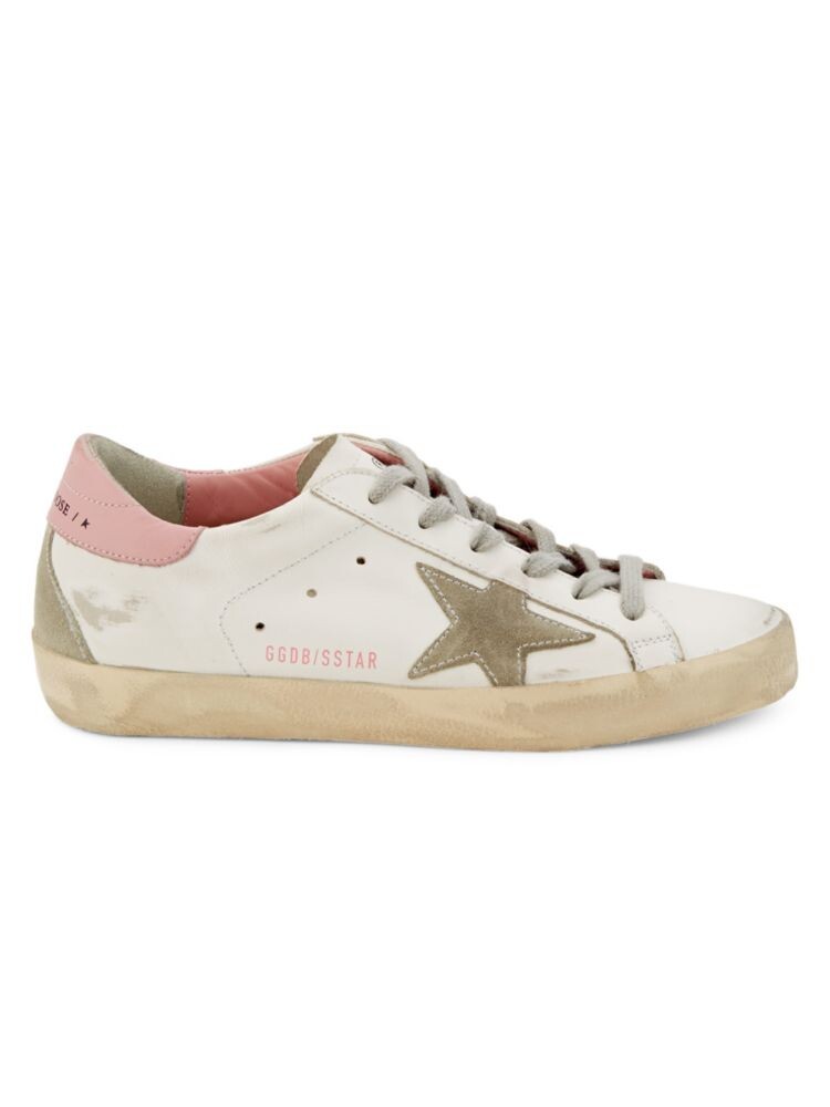 

Кожаные кроссовки Super-Star Golden Goose, цвет White Pink, Белый