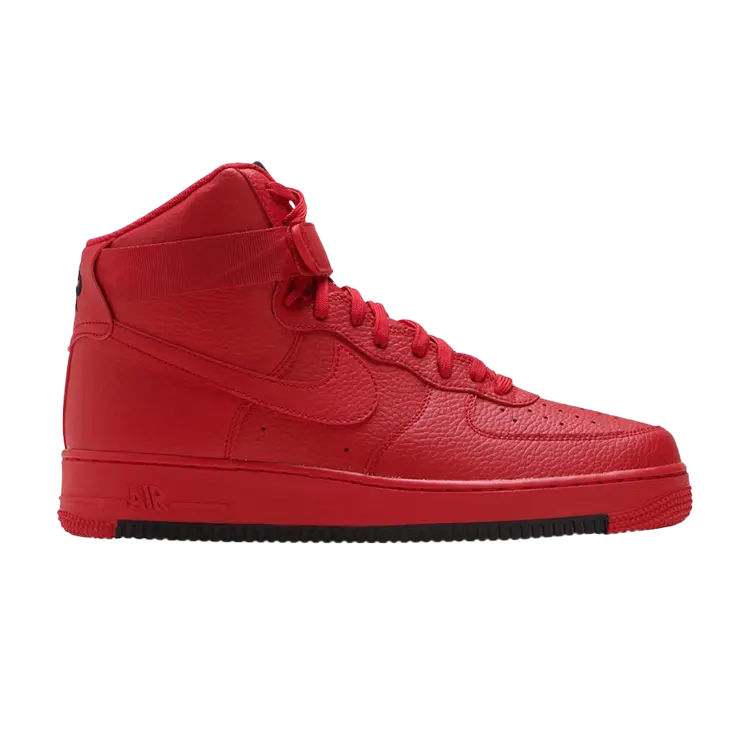 Air force 1 red and white high top best sale