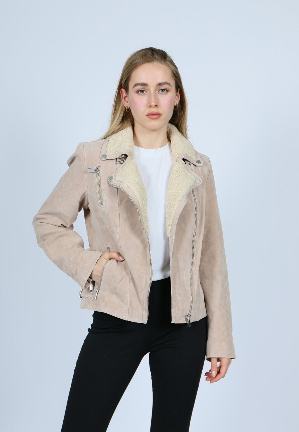 

Кожаная куртка Freaky Nation, цвет sesame beige