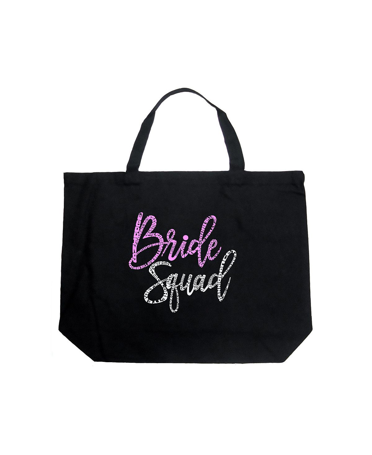 Bride Squad — большая сумка-тоут Word Art LA Pop Art, черный