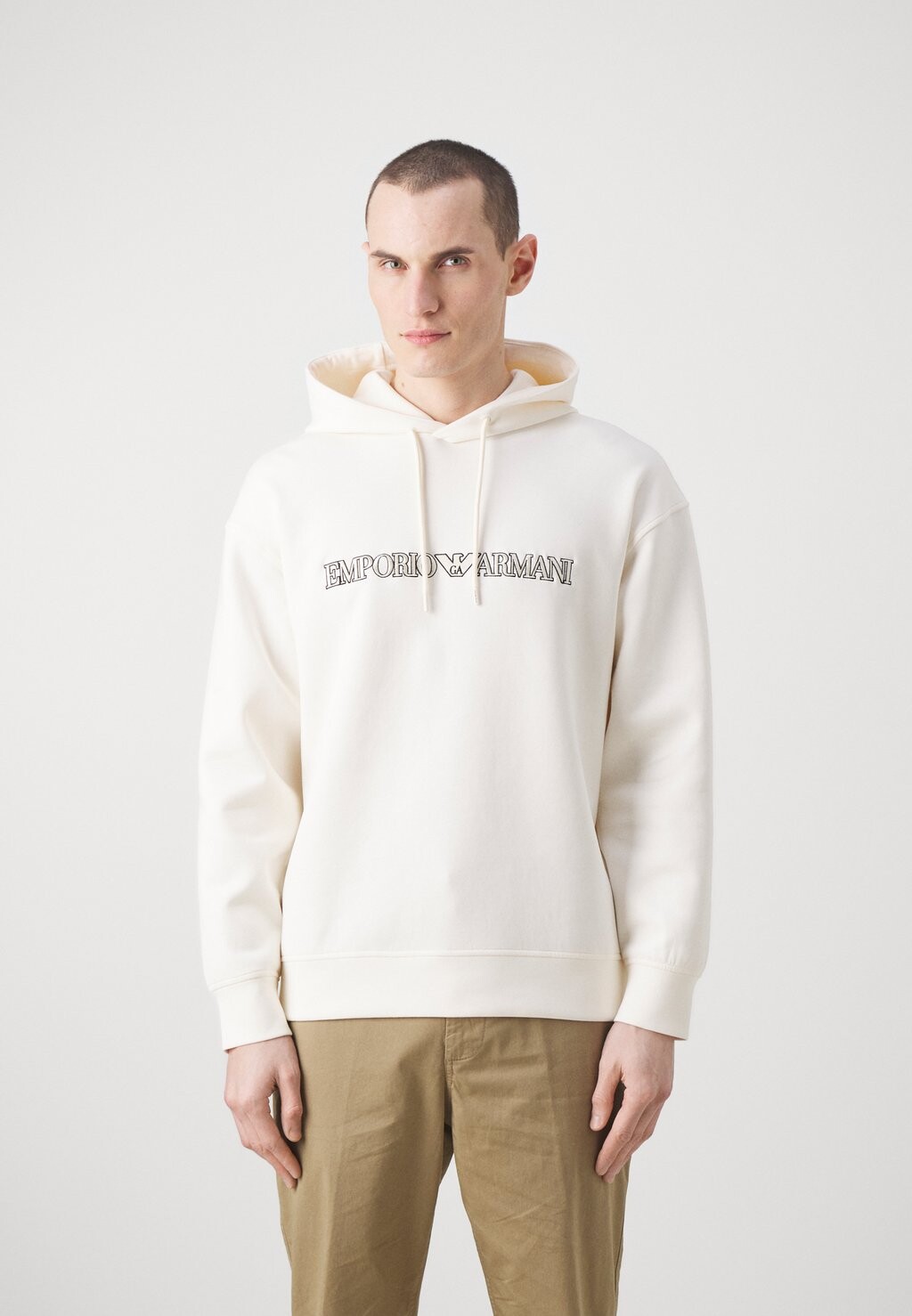 

Толстовка с капюшоном Emporio Armani, молочный