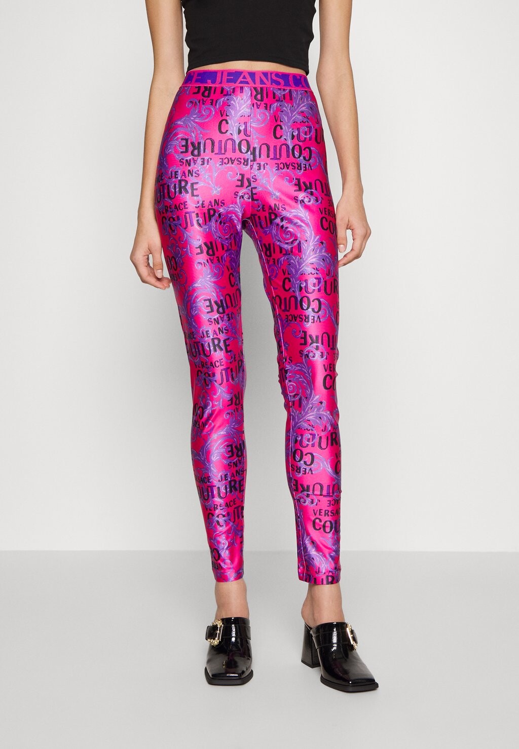 

Леггинсы Versace Jeans Couture, ярко-розовый