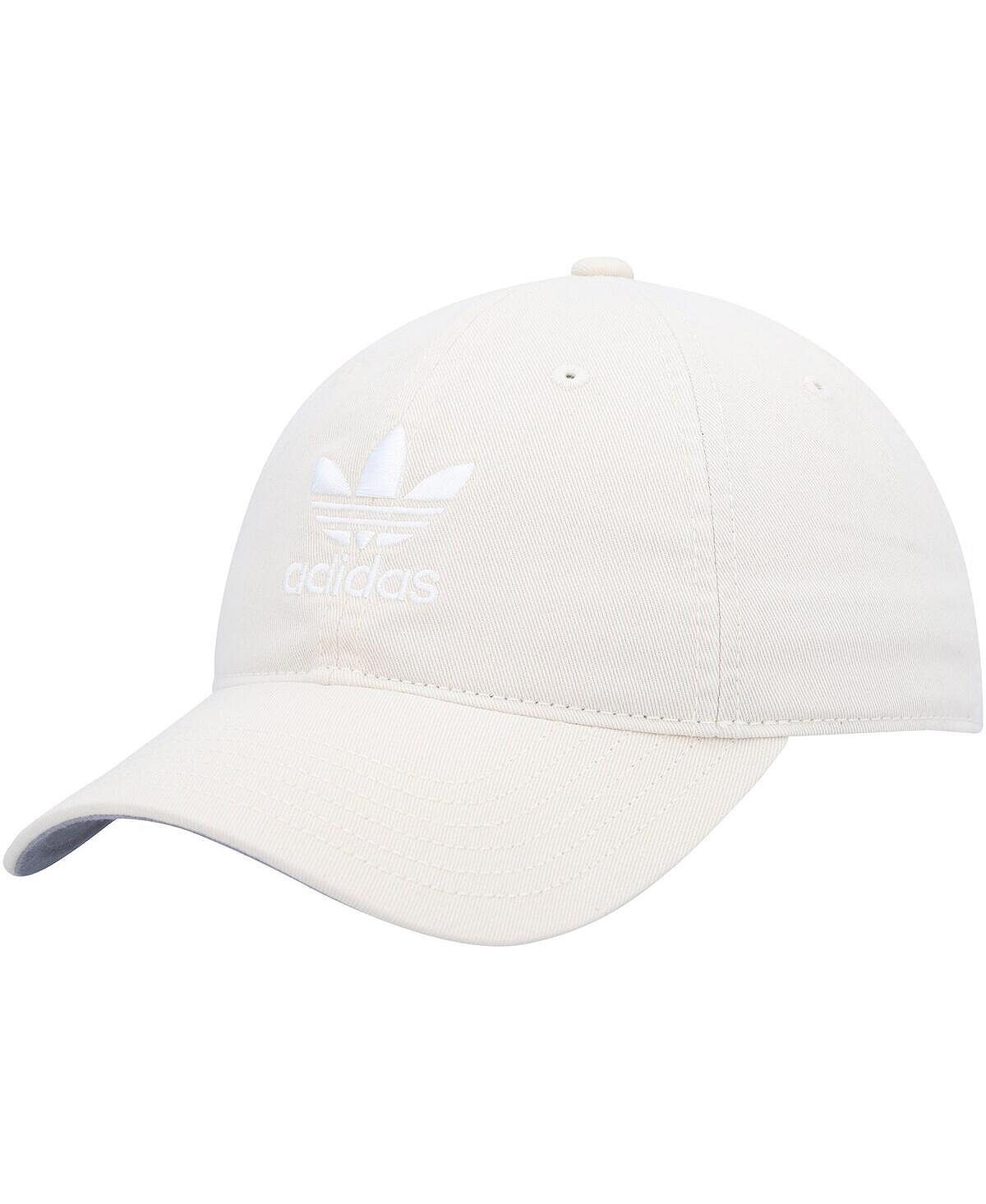 

Мужская регулируемая шляпа кремового цвета с логотипом adidas