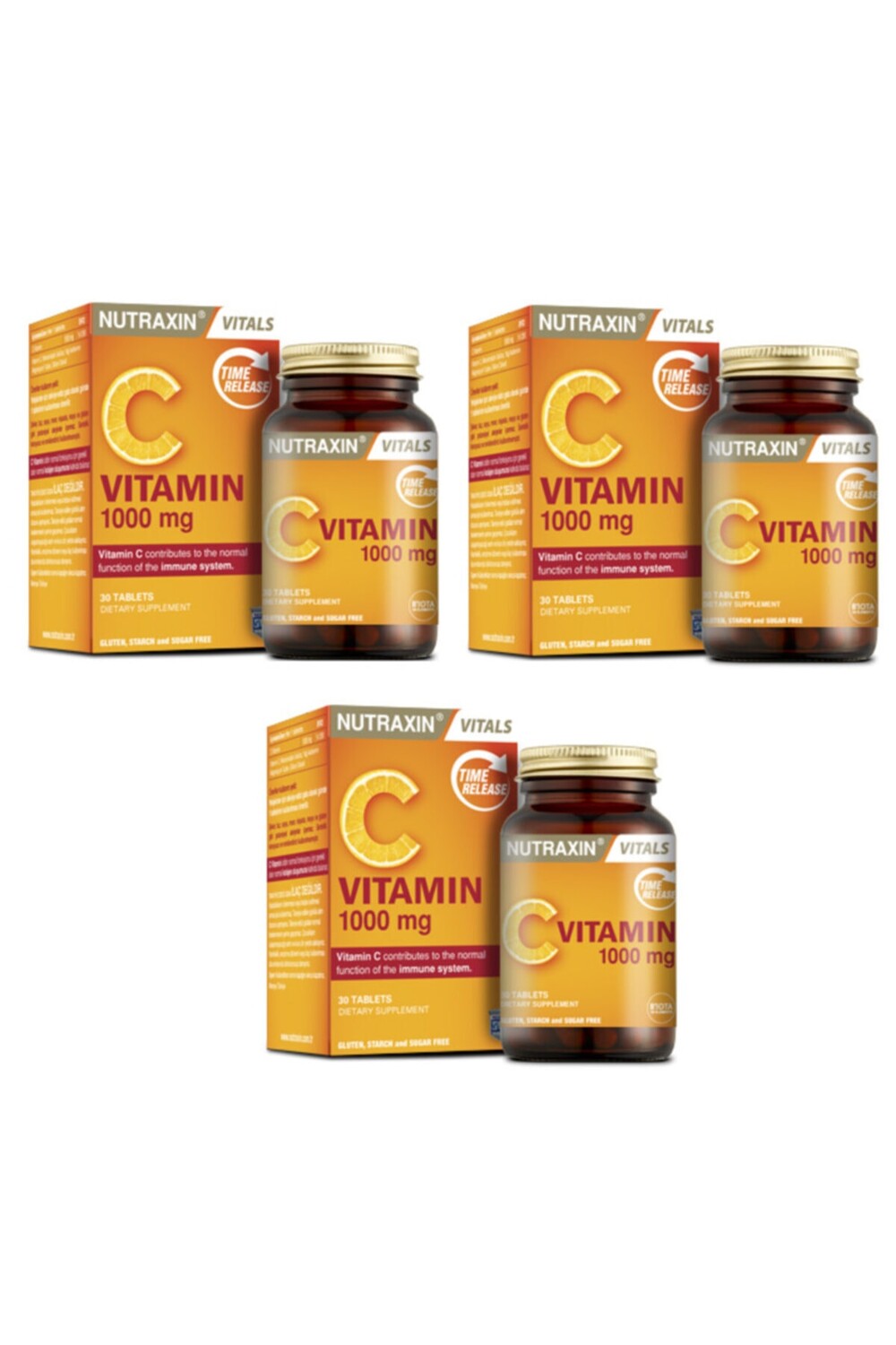 

Nutraxin Витамин С 1000 мг 30 таблеток * 3 штуки