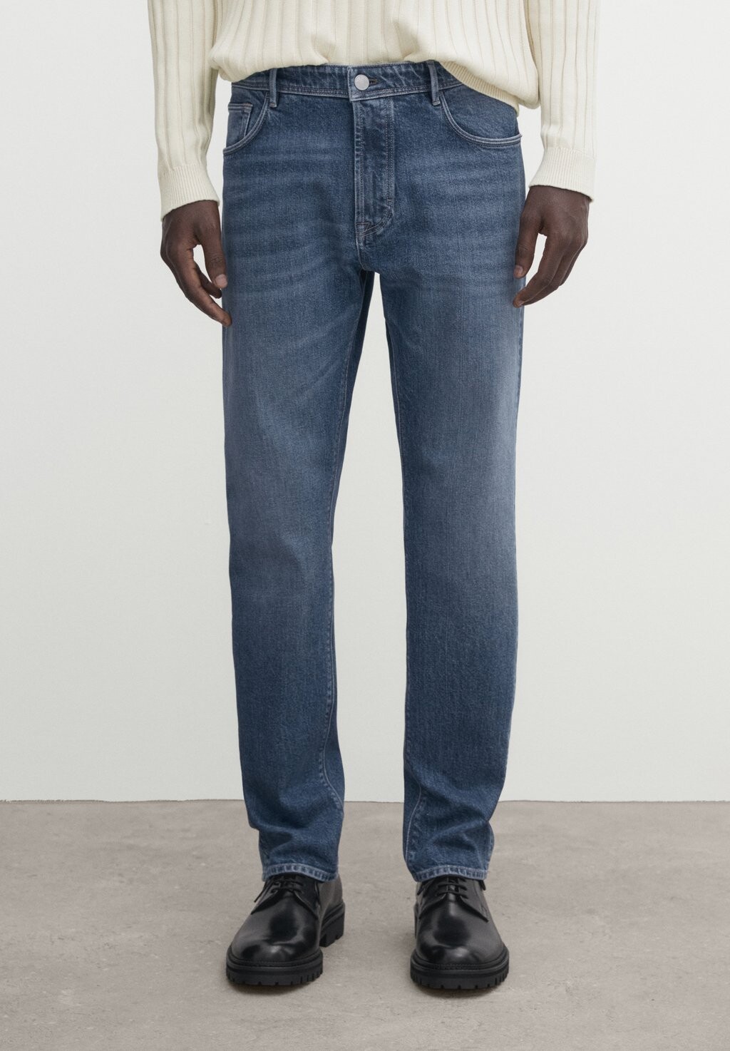 

Джинсы Slim Fit STONEWASH Massimo Dutti, цвет blue