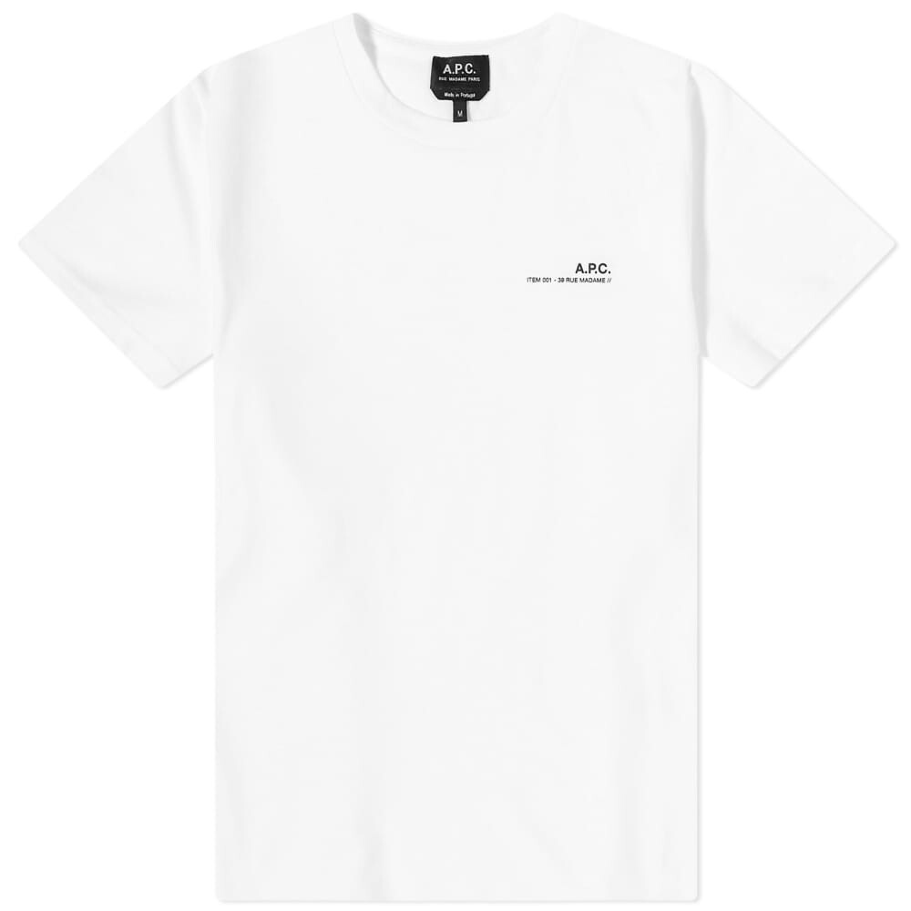 

A.P.C. Футболка с логотипом Item F, белый