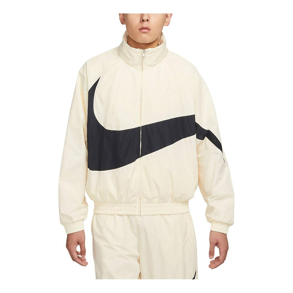 куртка nike big swoosh zipped beige бежевый Куртка Nike Big Swoosh Jacket 'Coconut Milk', бежевый