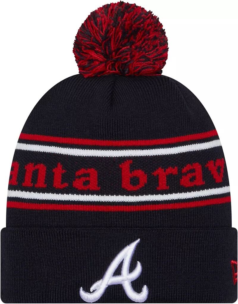 

Темно-синяя вязаная шапка New Era Youth Atlanta Braves