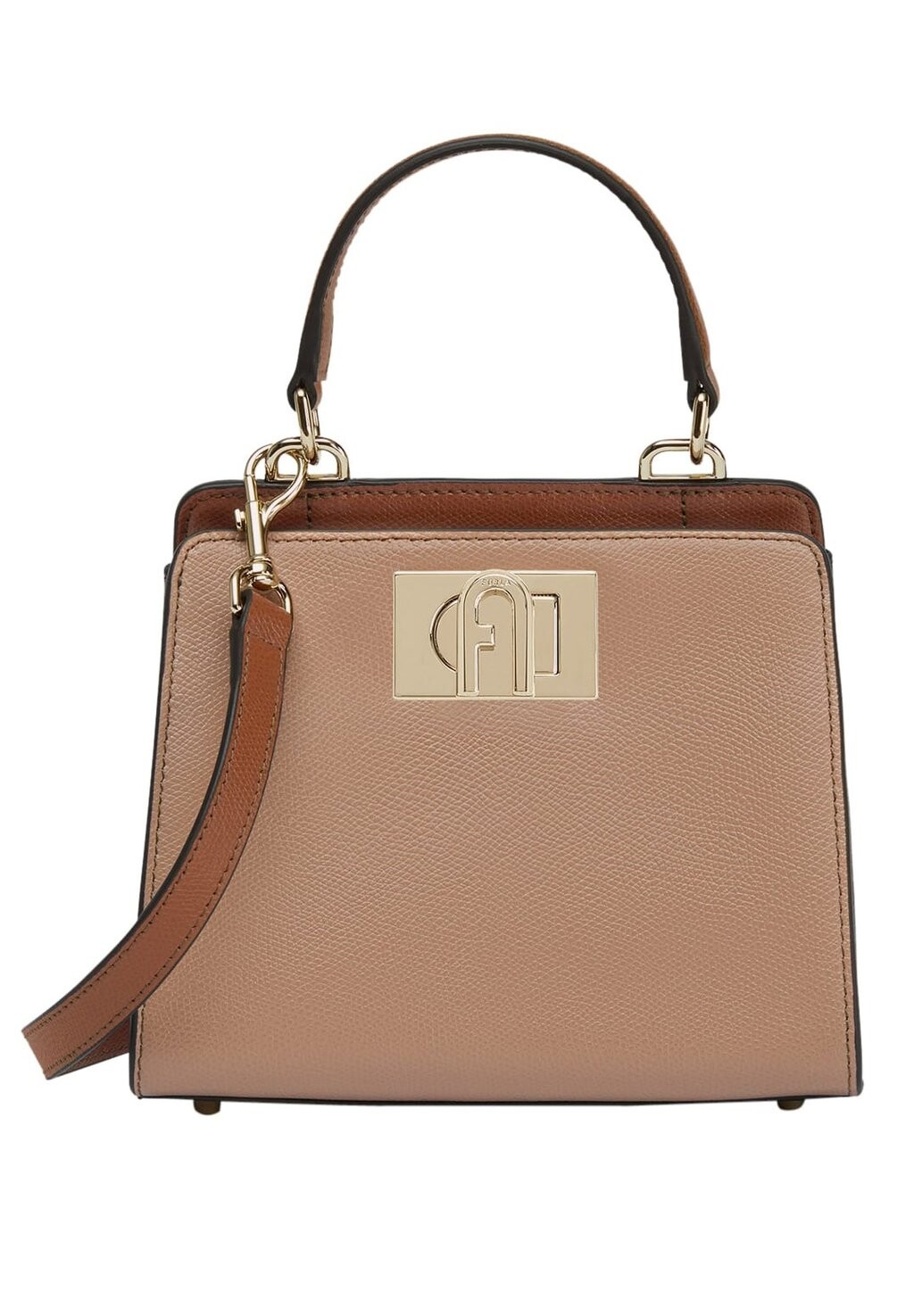 

Сумочка Furla, серо-черный коньячный h