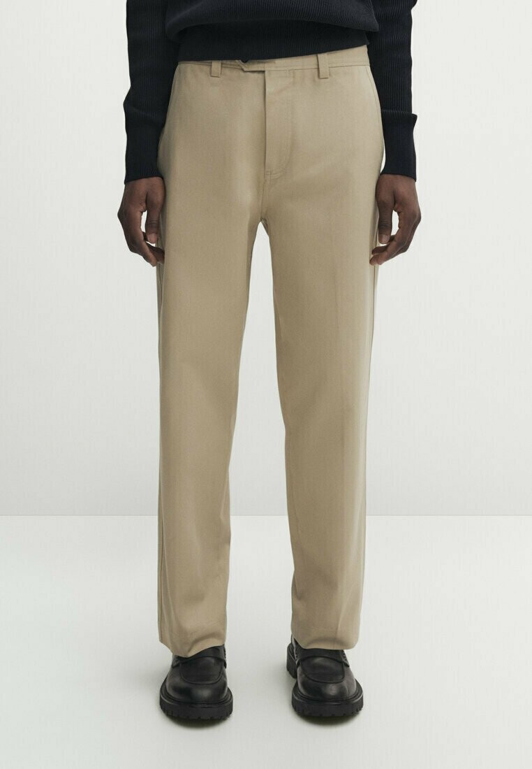 

Брюки Studio Wide Fit Massimo Dutti, цвет light brown