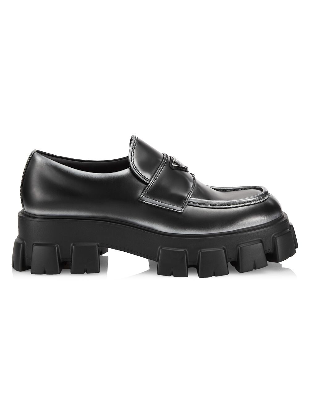 

Мокасины из матовой кожи Monolith Prada, неро