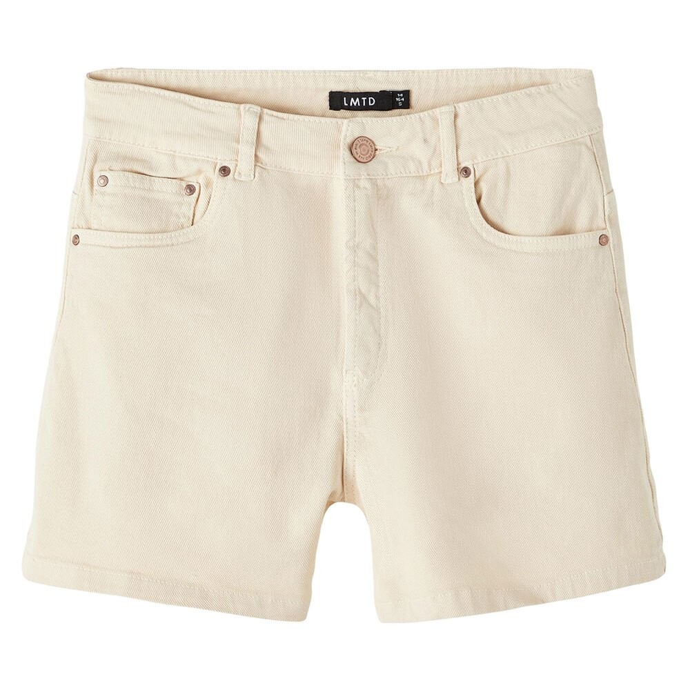 

Джинсовые шорты Name It Colizza Mom Fit High Waist, бежевый
