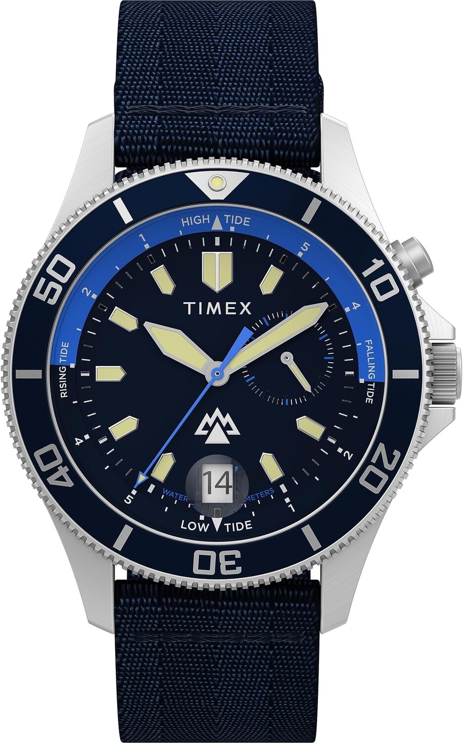 

Часы 41 mm Expedition North Slack Tide Watch Timex, цвет Blue/Stainless Steel/Blue