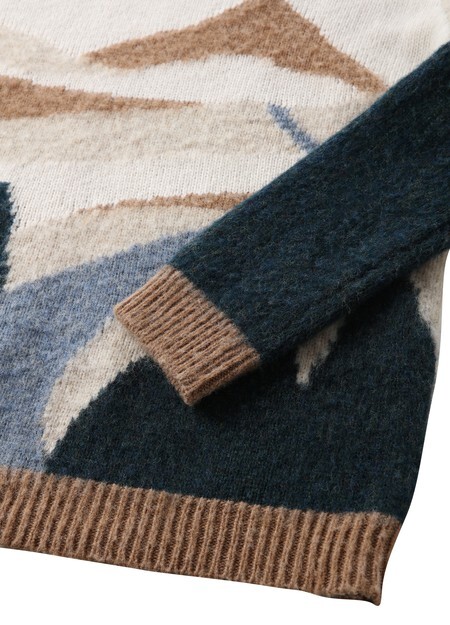 

Свитер с круглым вырезом и пейзажем Woolrich