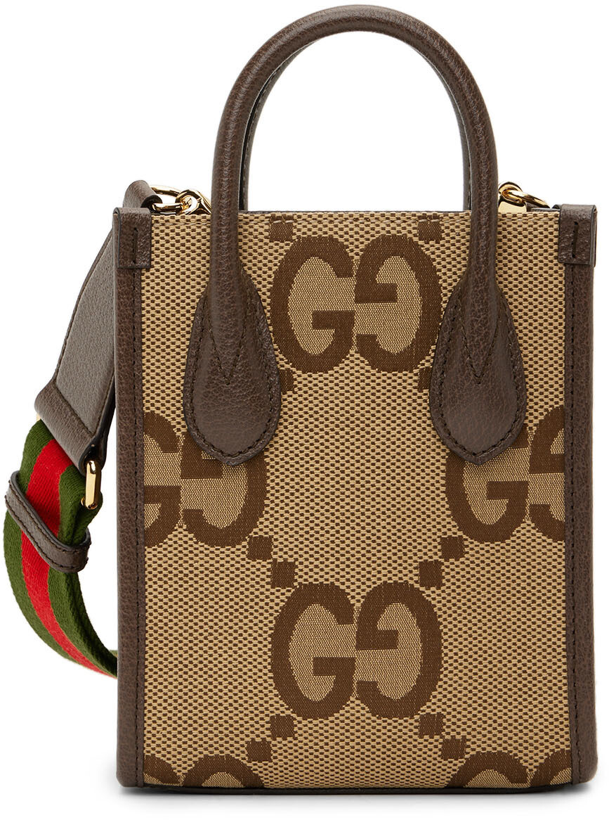 

Бежево-коричневая мини-тоут Jumbo GG Gucci