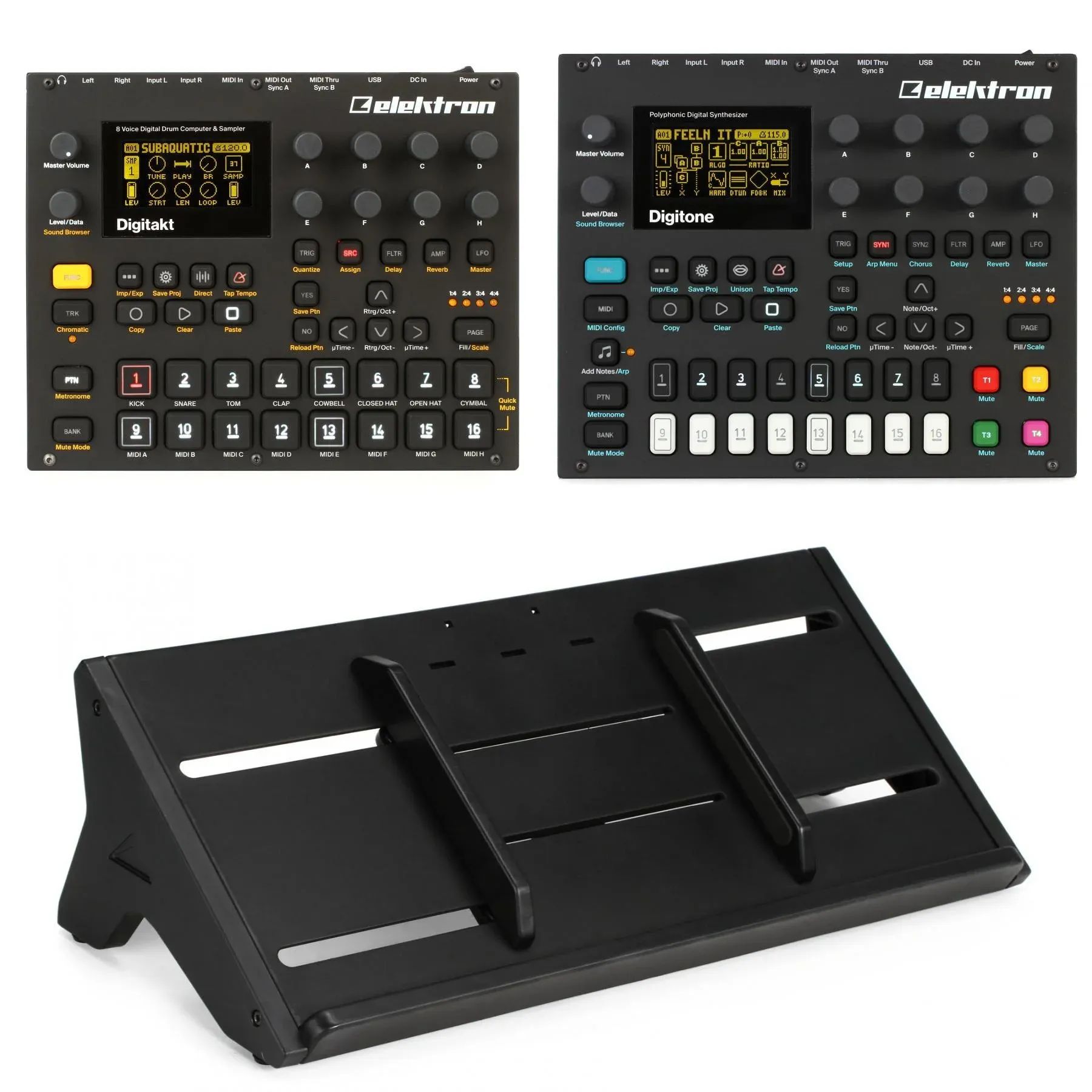 

Elektron Digitakt и Digitone с настольной подставкой