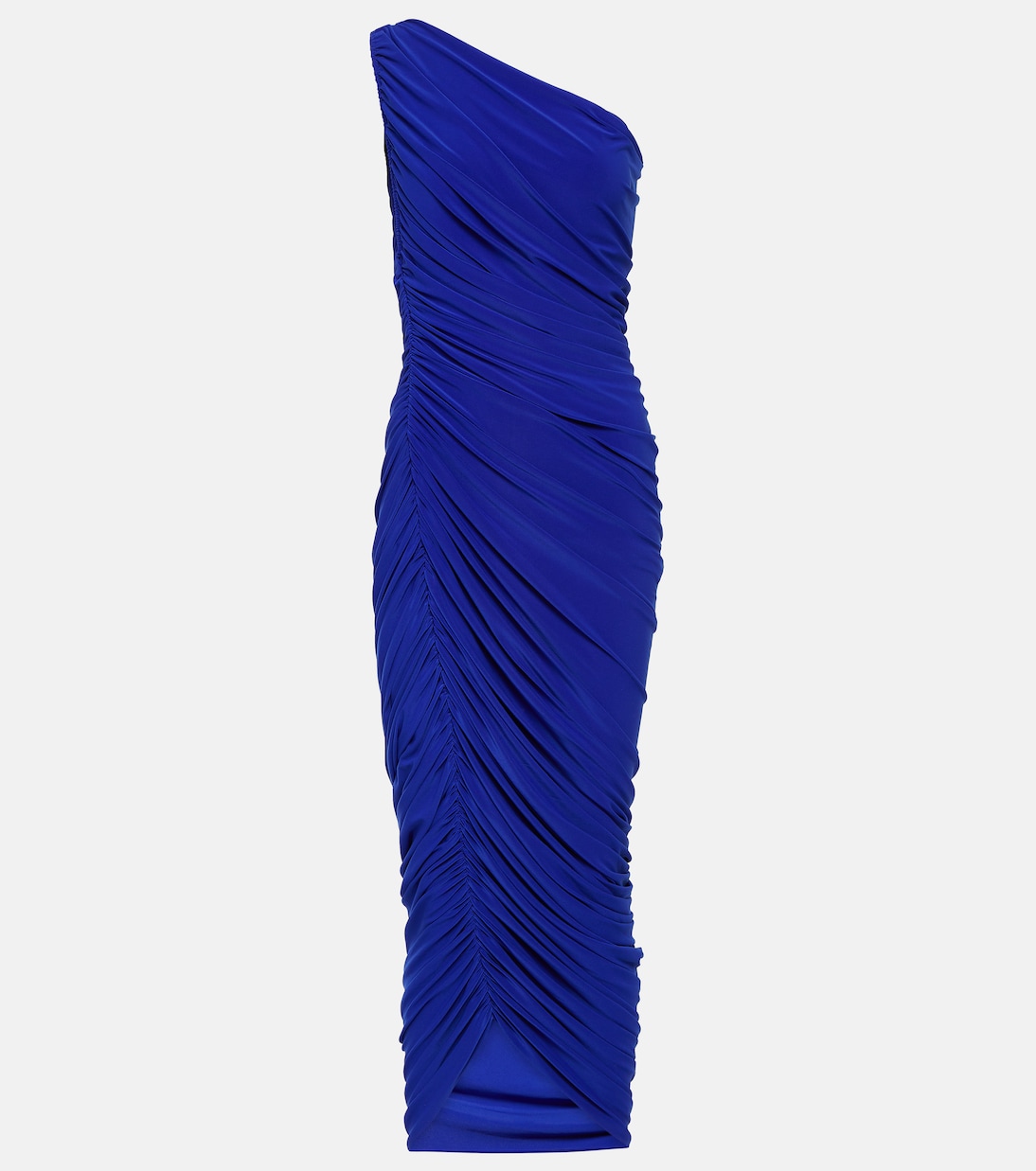 Платье макси diana на одно плечо Norma Kamali, синий трикотажное платье diana на одно плечо norma kamali черный