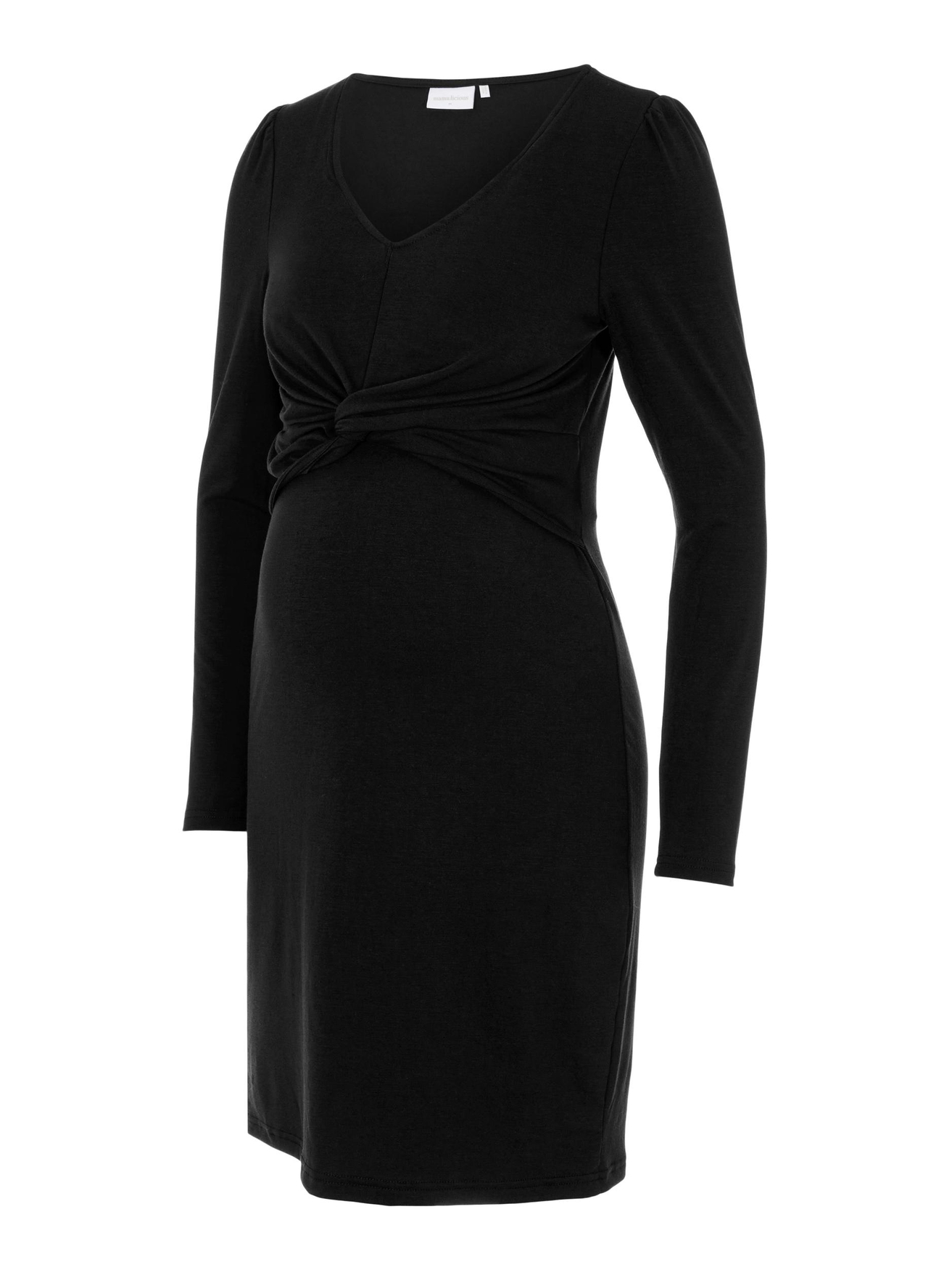 Платье mama licious Umstands Mini Stretch Shirt Dress MLELLEN, черный цена и фото